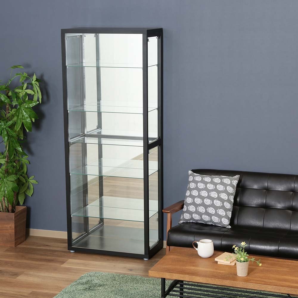 ナカバヤシ木製ガラスケース 6段 2セット。 ナカバヤシ木製ガラス