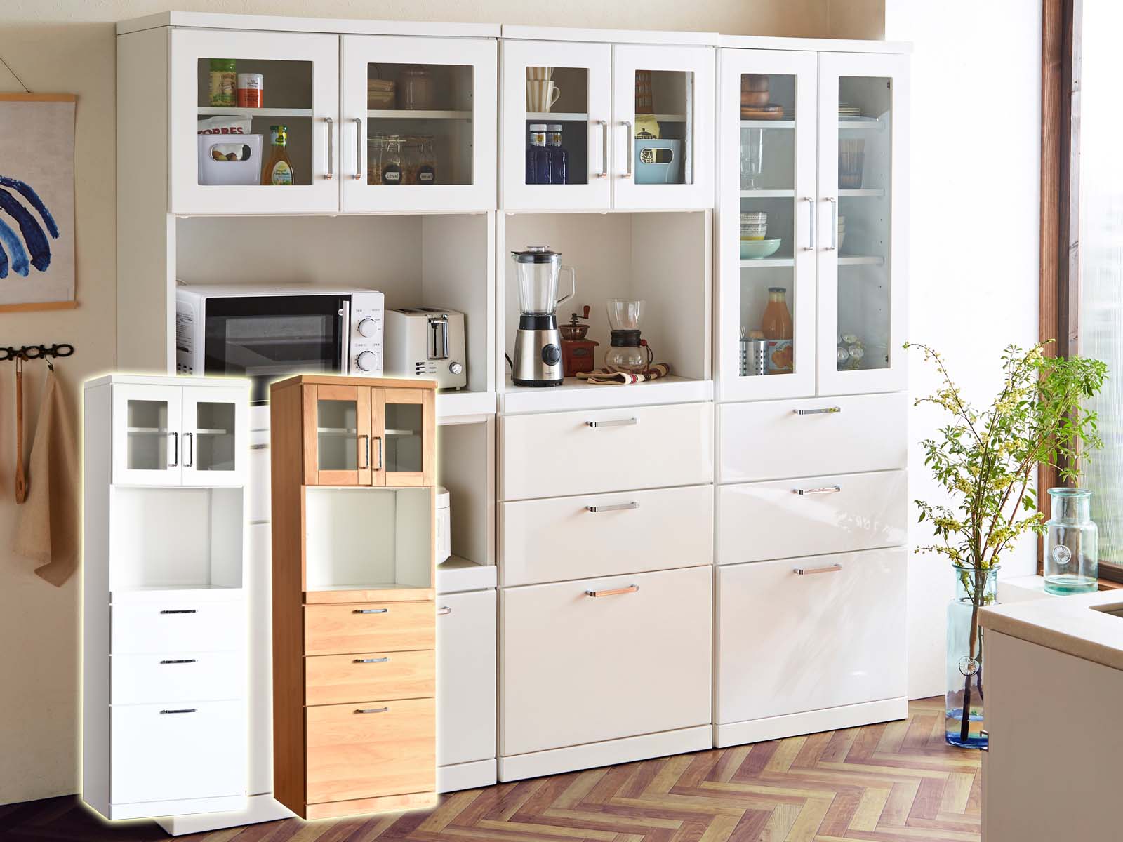 日本国産 大川家具 食器棚 トスティ W60cm オープンボード | 店舗