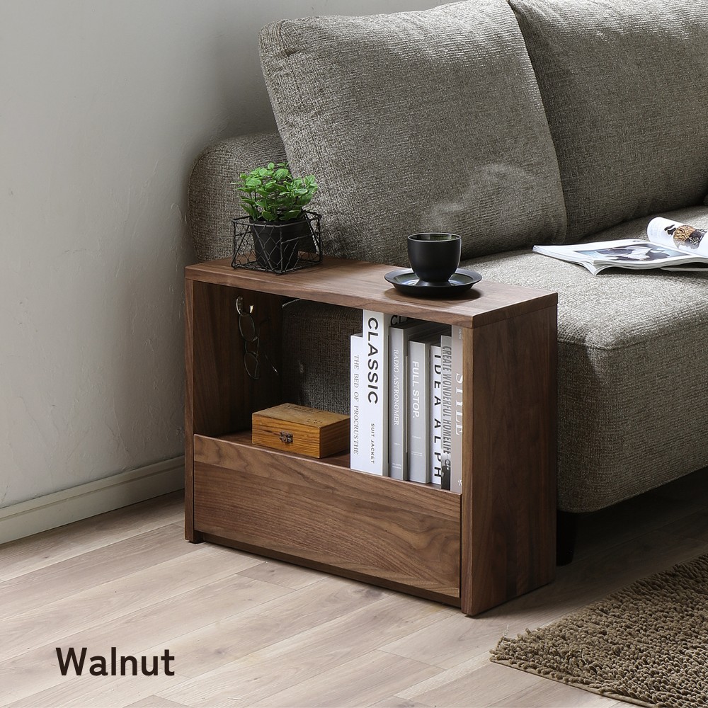 zephyr- ゼファー 60サイドテーブル（ウォールナット/ホワイトオーク