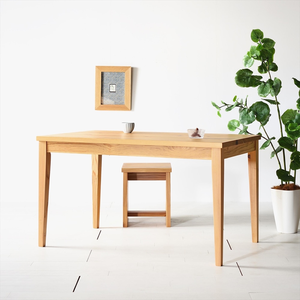 木の香ダイニングテーブル 120 テーパー脚 杉材 九州産杉 国産 無垢材