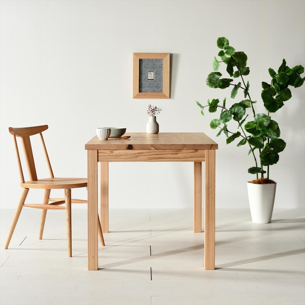 木の香ダイニングテーブル 120 角脚 杉材 九州産杉 国産 無垢材 天然木