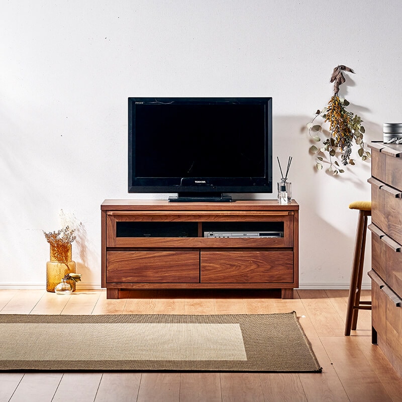 大川家具】テレビボード 104cm幅 アレン ウォールナット/レッドオーク