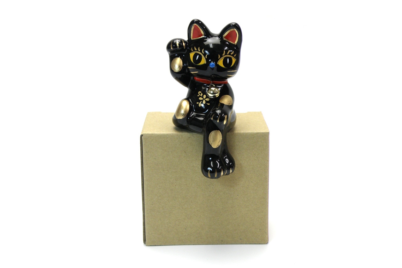 ラッキーキャット（黒） | おかげ横丁の縁起物,招き猫 | おかげ横丁