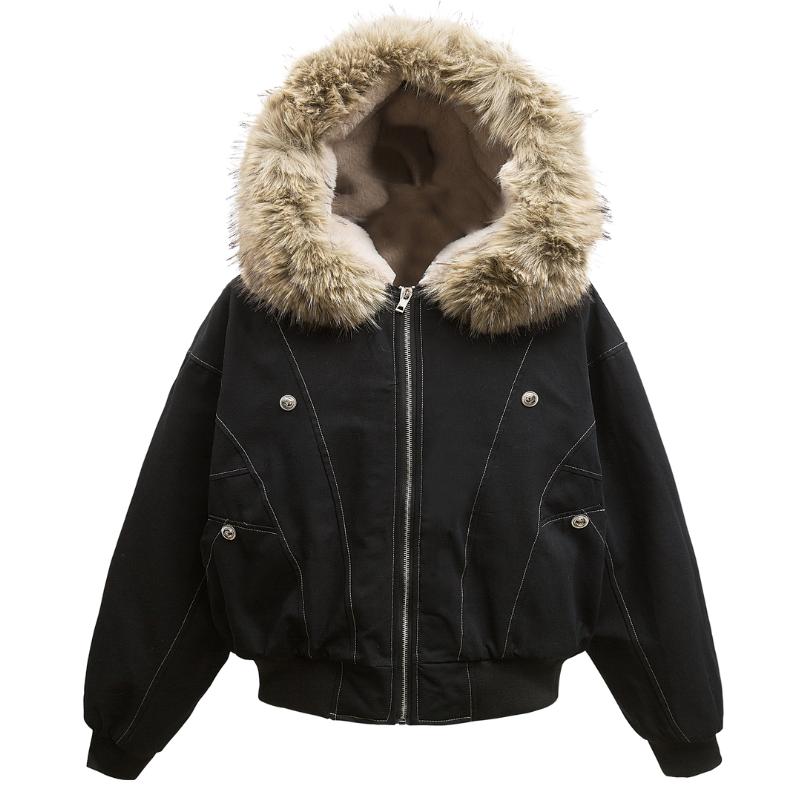 ミリタリージャケット ファー付き VIBGYOR コート アウター ファー付きフード ミリタリーブルゾン