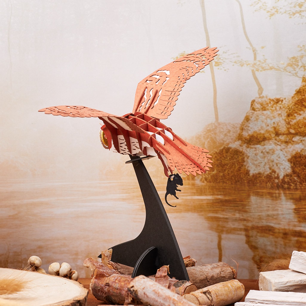 孤高に生きる-個性派バード3点セット 3D立体ペーパーパズル | ギフト