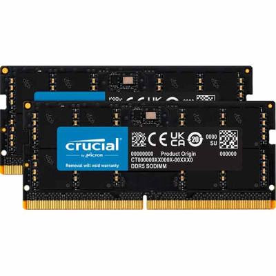 Micron(Crucial) 96GB(2x48GB) DDR5-5600 (PC5-44800) CL46 SODIMM