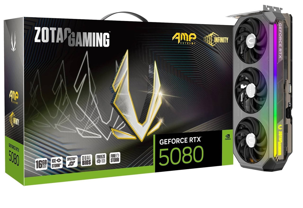 ZOTAC GAMING GeForce RTX 5080 AMP Extreme Infinity 16GB GDDR7