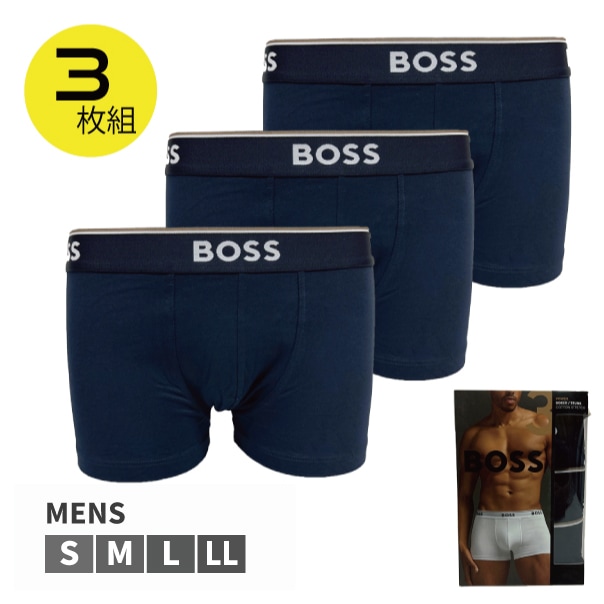 HUGO BOSS ヒューゴボス 3P 3枚組 ボクサー M-3L メンズ 紳士 男性