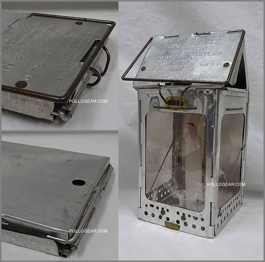 キャンドルランタン フォールディング屋根型 WW1 US ARMY<BR>ストーンブリッジ<BR>キャンドルランタン<BR>屋根型