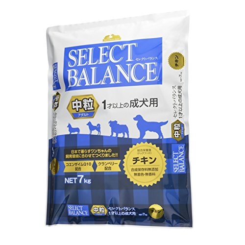 セレクトバランス アダルト チキン 中粒 7kg 【ポイント20％加算+