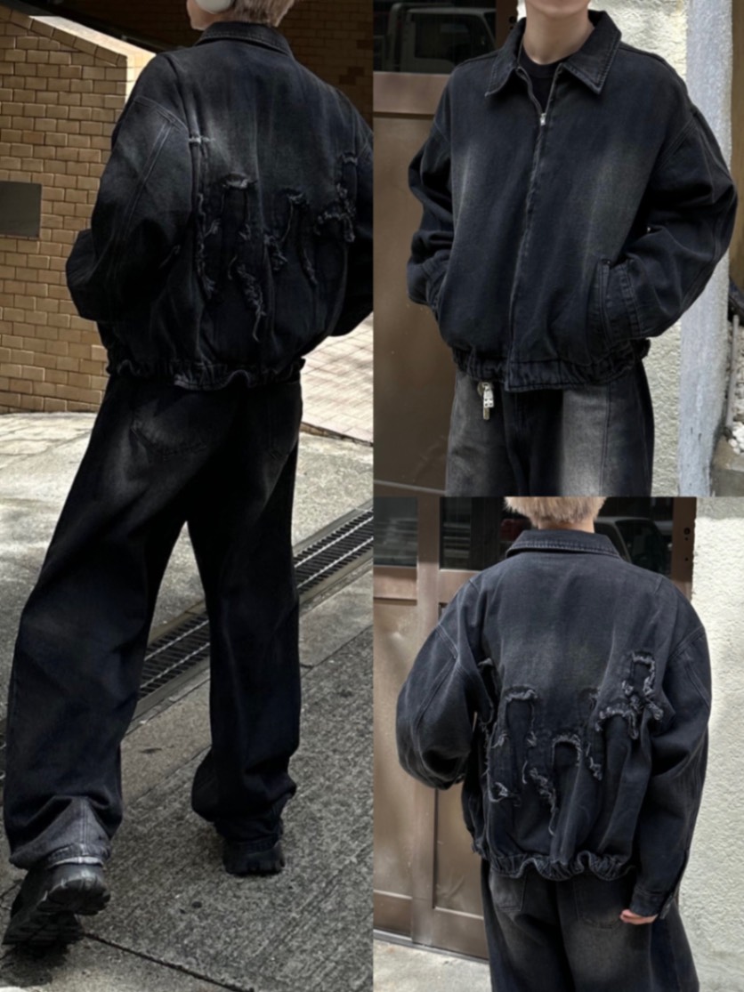 大阪店WEB限定【Chikashitsu +】flame design denim blouson | OUR