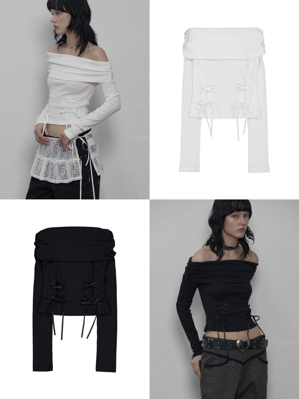SETUP-EXE】CORSET OFF-SHOULDER TOP / 【セットアップエグゼ