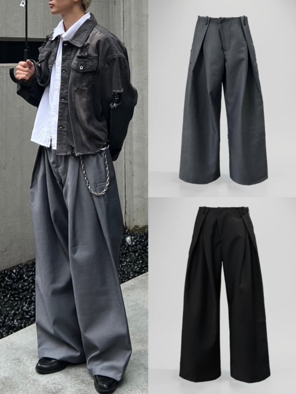 パンツ Chikashitsu + double tuck balloon slacks 大阪店WEB限定受注