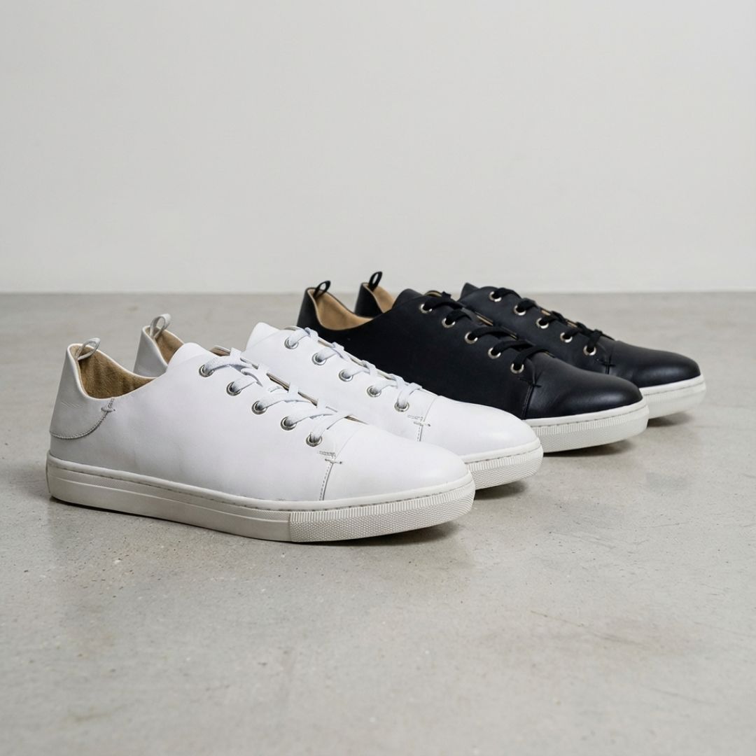 レザースニーカー メンズ ブラック 黒 本革 CILEGON BLACK