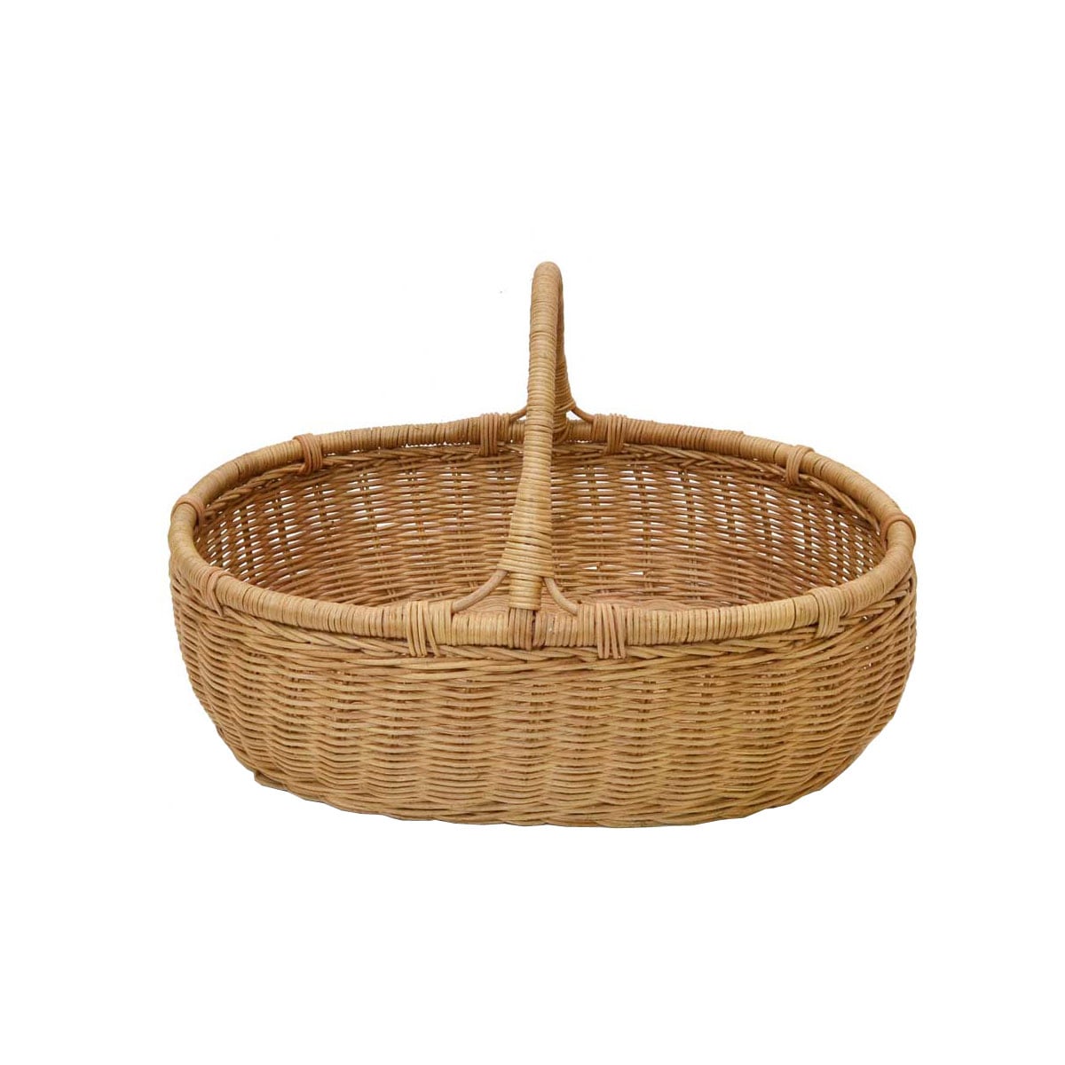 北欧製 籐製楕円形バスケット 北欧製 籐製楕円形バスケット