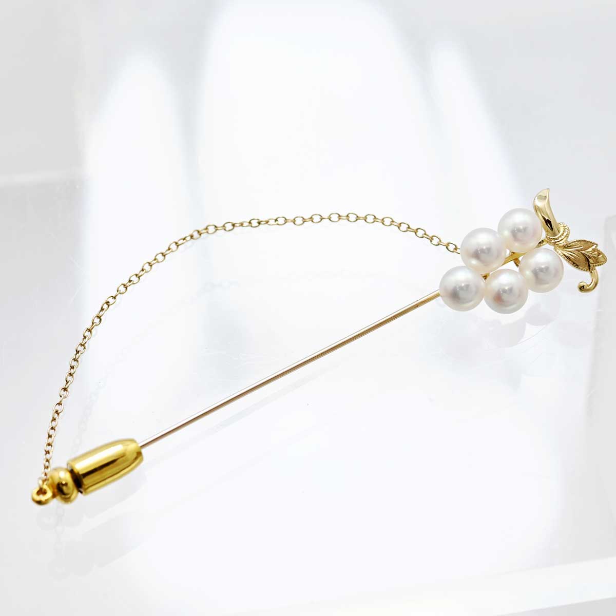 ミキモト MIKIMOTO K14YG イエローゴールド メッキ パール ピン