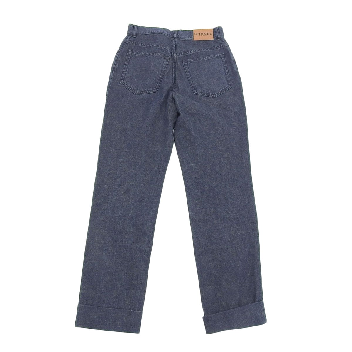 シャネル CHANEL デニムパンツ コットン100% インディゴ 38 レディース
