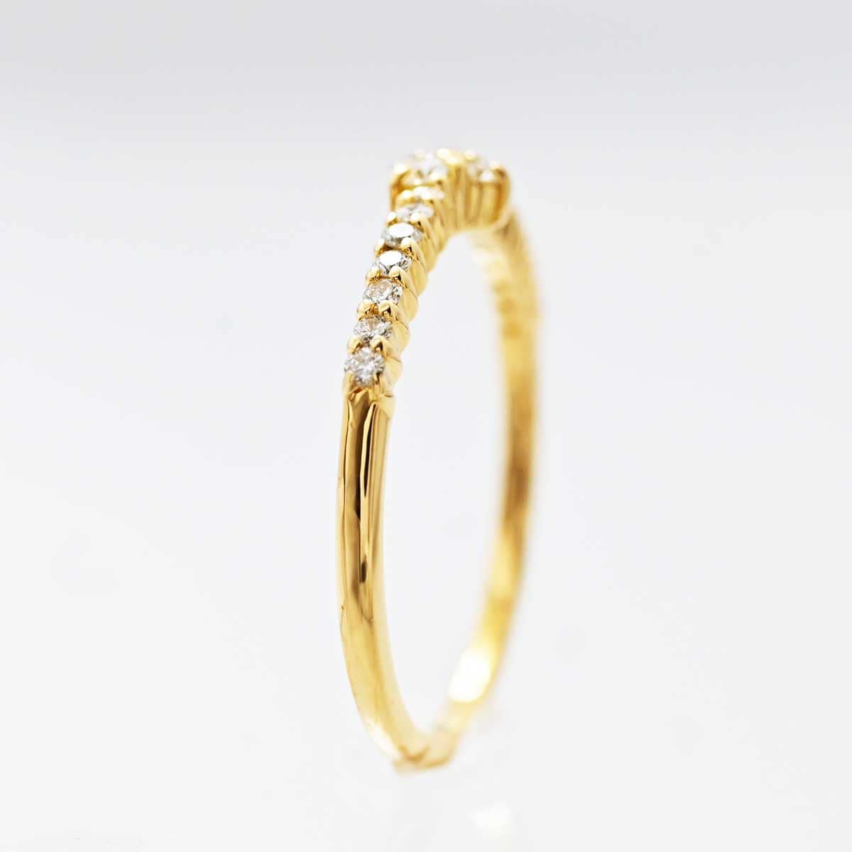 ETE エテ K18YG イエローゴールド ダイヤ0.18ct リング 9号 3316