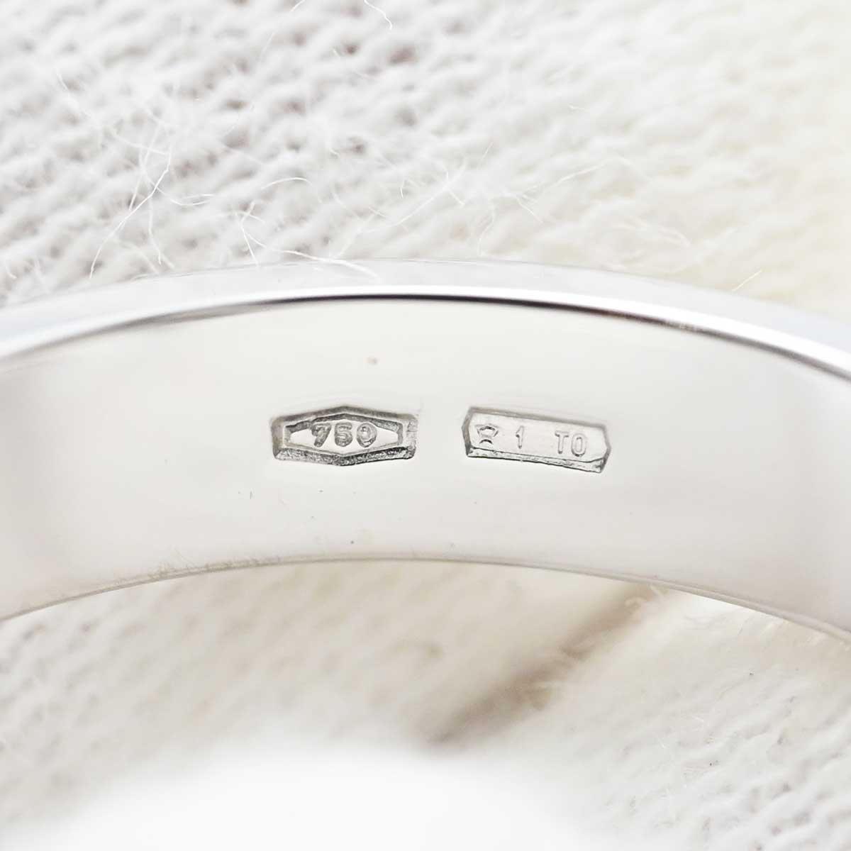 グッチ GUCCI 750WG ホワイトゴールド GGアイコンリング 12号 3383