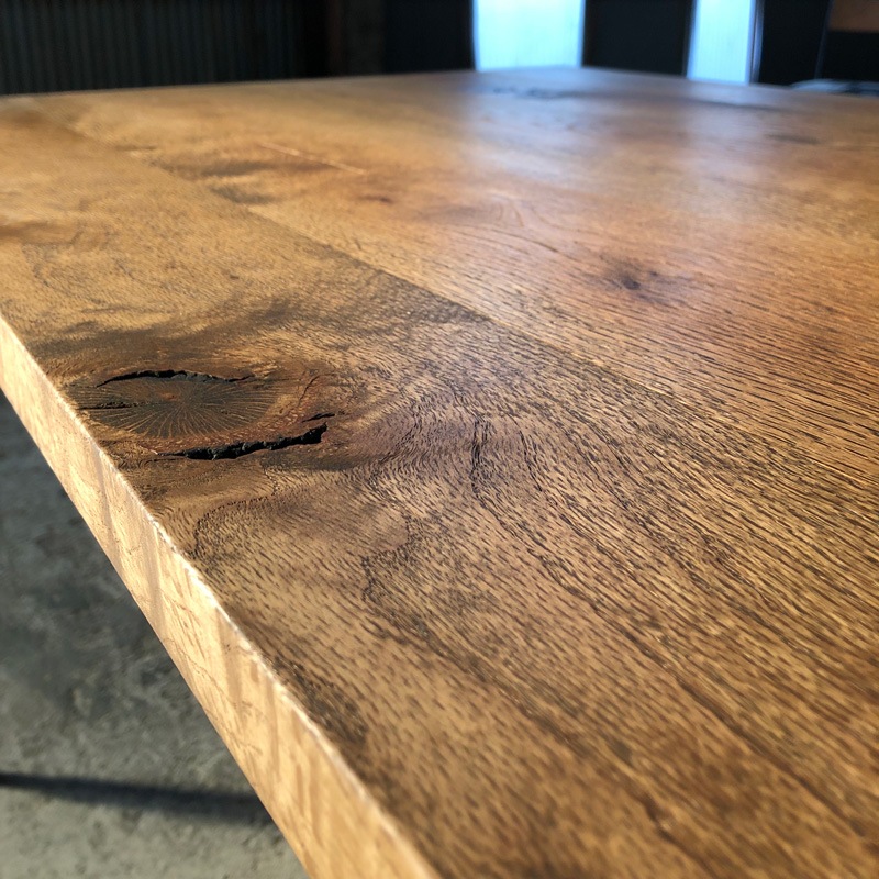 E7 table｜E7 ダイニングテーブル 讃岐産クヌギ無垢材×アイアン脚