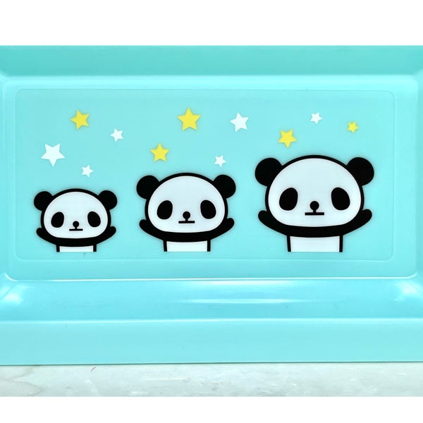パンダキッズプラトレー 水色 (JM002C)（お盆）| 子供用,キッズ,長方形