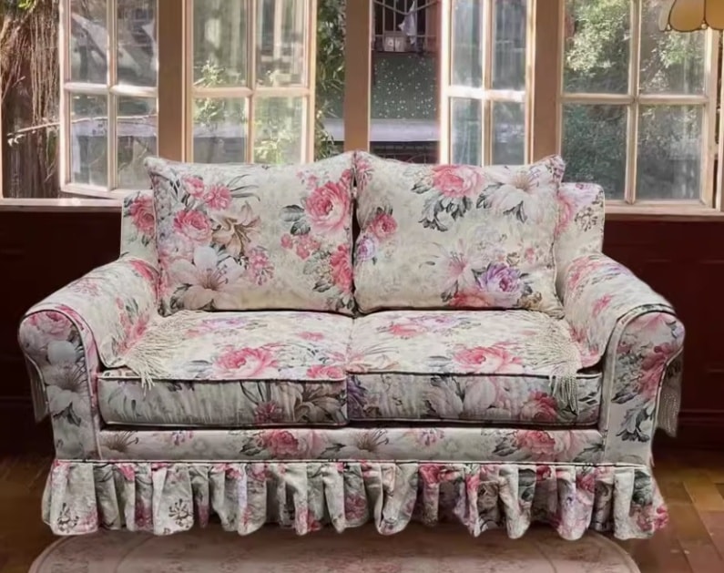2月25日まで！特別15％値引！条件は要問い合わせ！～花柄ソファ（2人
