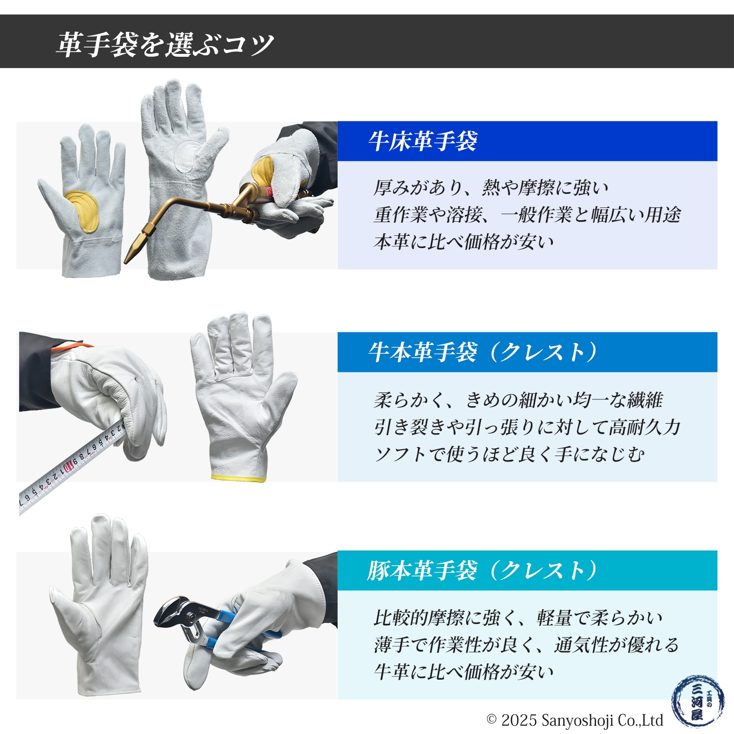 シモン ( Simon ) 牛床革手袋 鳶技 CS-111 背縫い 本革当て付き M