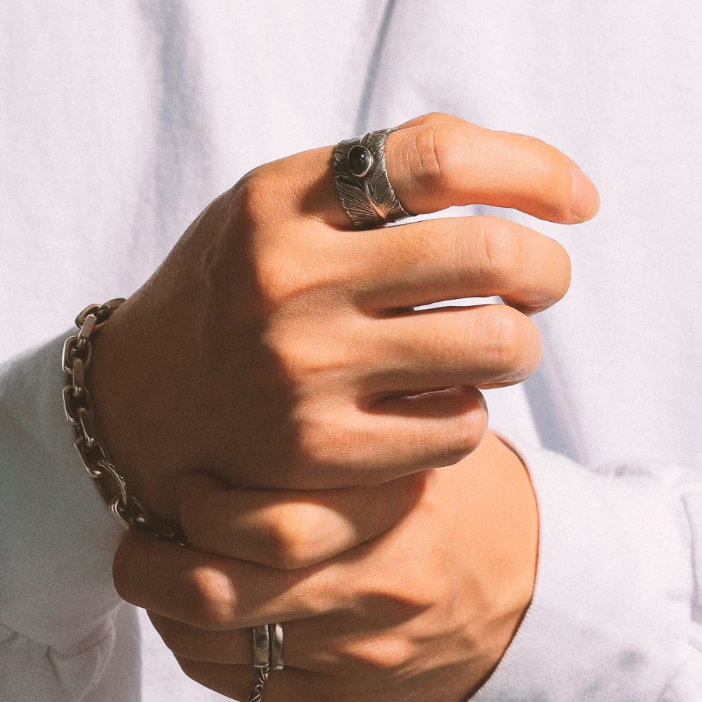 オンラインストア限定】フェザー 天然石 ピーターサイト シルバー925