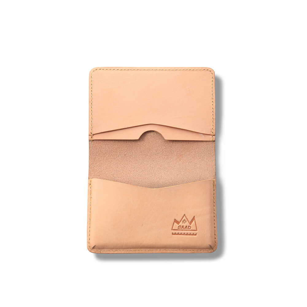 本革レザーカードケース アラベスク エンボス ナチュラル サドルレザー