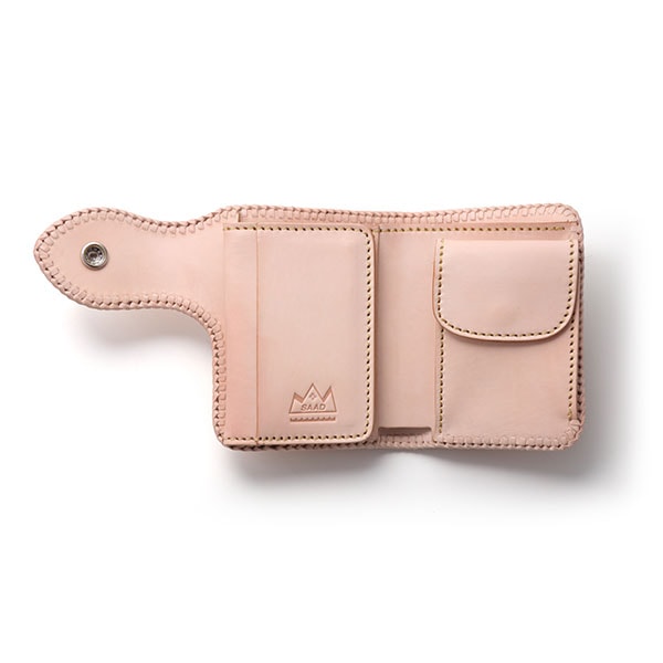 ミドルウォレット/革財布 ナチュラル サドルレザー｜全てのレザー