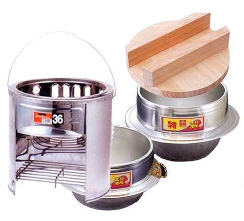 防災用かまどセット 特製羽釜＜カン無し・カン付＞30cm炊量:3.3升