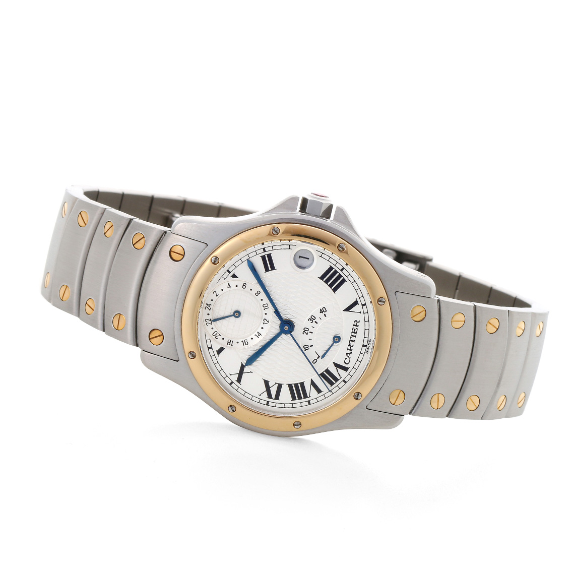 CARTIER【1997年製】サントス ラウンド GMT 150周年記念 Ref.W20038R3