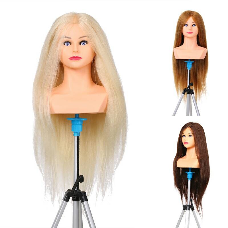 アップウィッグ 肩付 人毛100% ブロンド ブラウン ダークブラウン