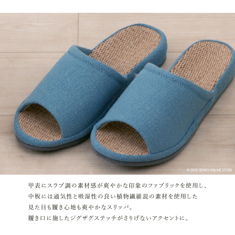☆【スリッパ】Lサイズ（約25～26cm） ブルー/グリーン SDS セレーヌス