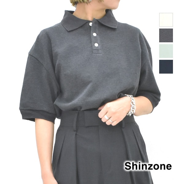 25Summer】THE SHINZONE シンゾーン WIDE POLO SHIRT ワイドポロシャツ