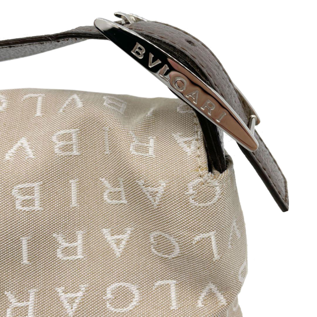 BVLGARI ブルガリ ワンショルダーバッグ ロゴマニア キャンバス レザー