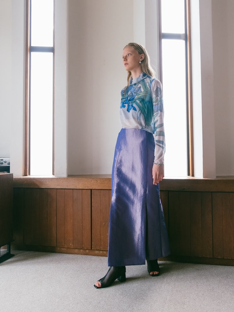 High Neck Sheer Top / 03Irises｜ハイネックシアートップス – MARTE