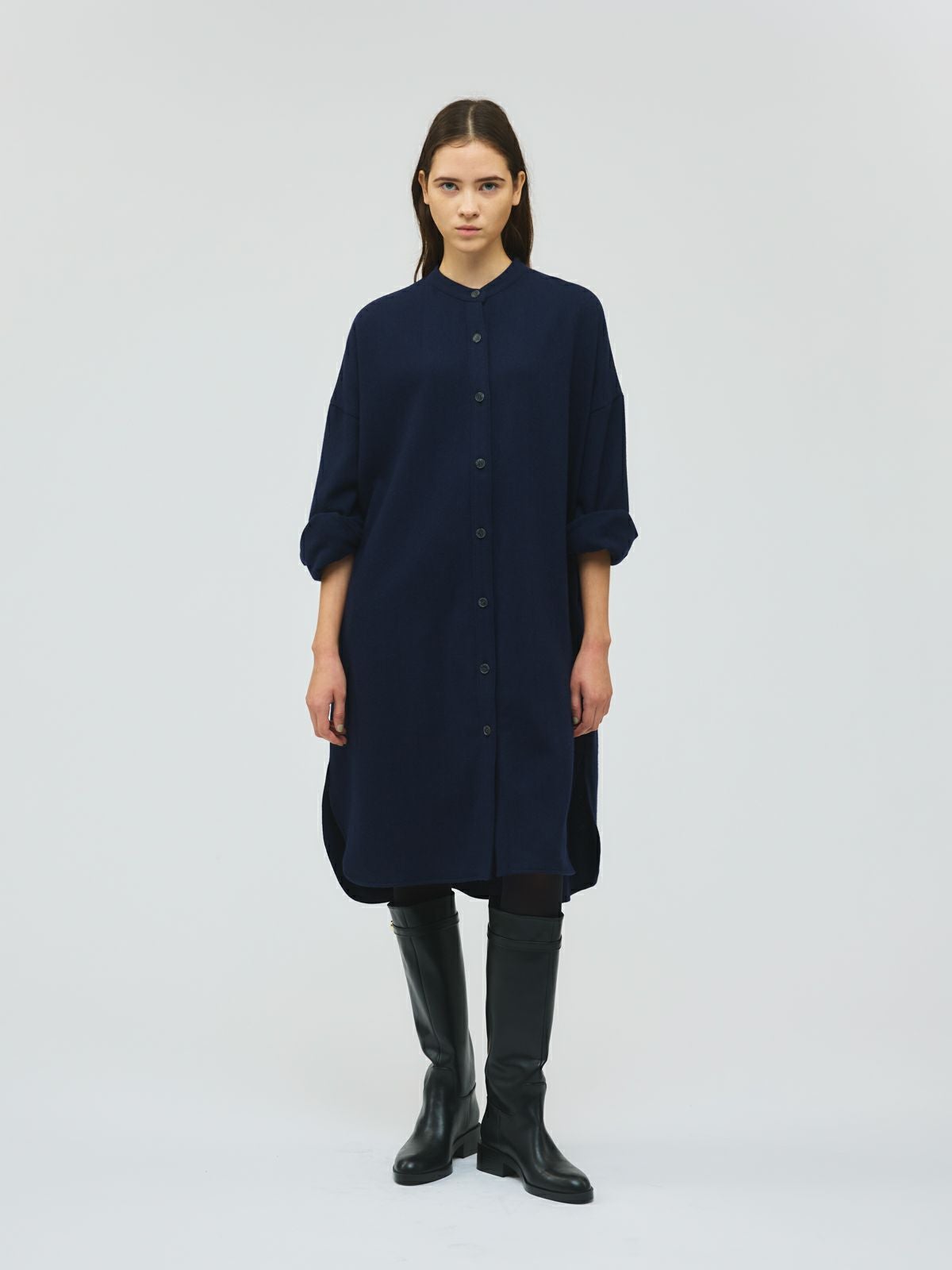 mizuiro ind スタンドカラーシャツワンピース｜ MARcourt ONLINE STORE