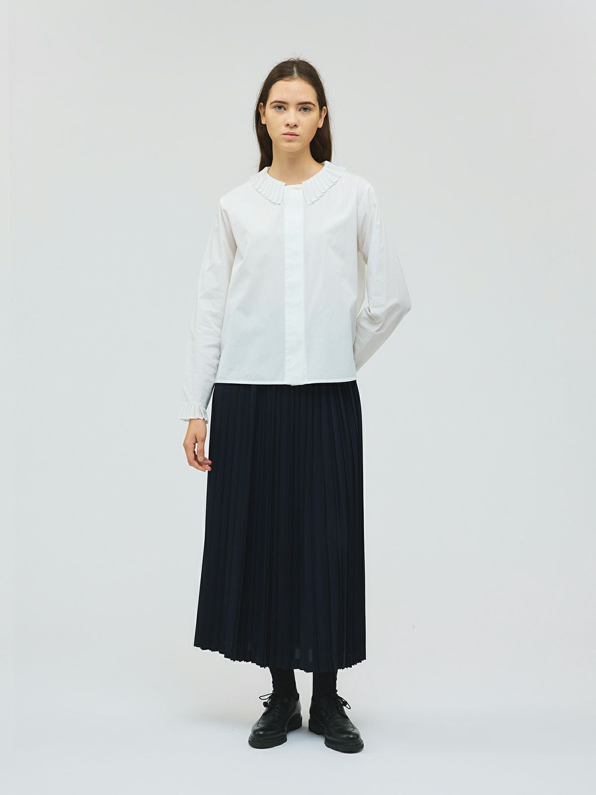 mizuiro ind プリーツカラーシャツ｜ MARcourt ONLINE STORE