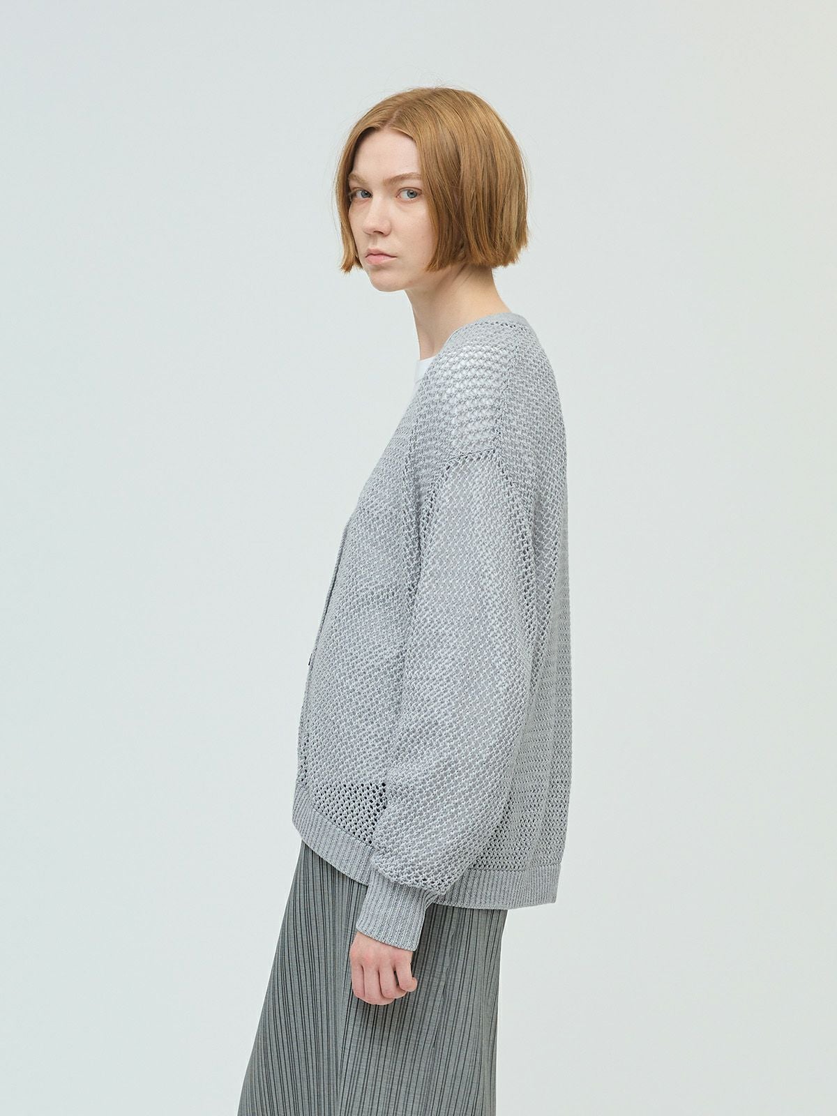 mizuiro ind メッシュVネックカーディガン｜ MARcourt ONLINE STORE