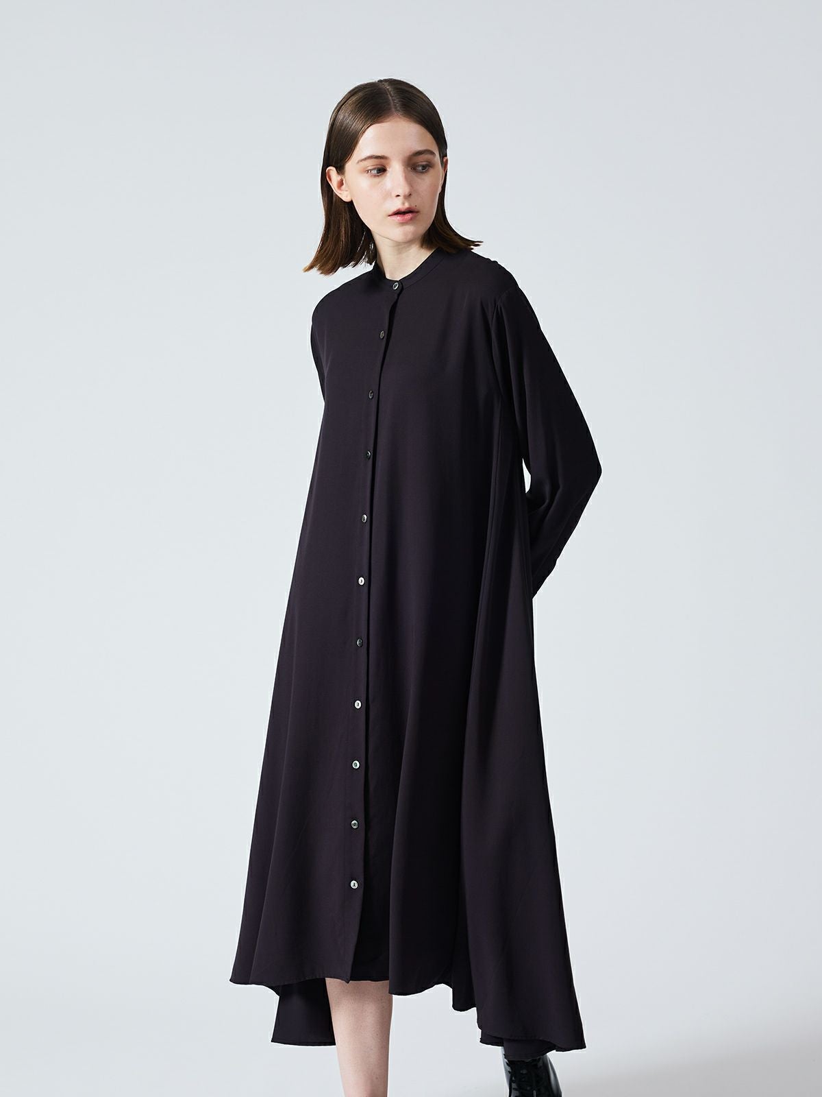 mizuiro ind T/Rスタンドカラーフレアワンピース｜ MARcourt ONLINE