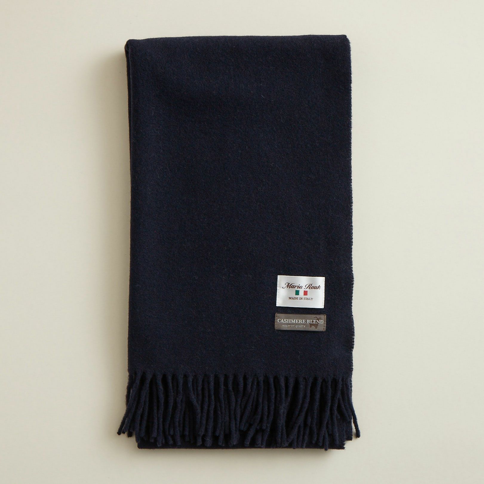イタリア製カシミヤブレンド無地 ストール＜ブラウン＞ | Maria Rouk