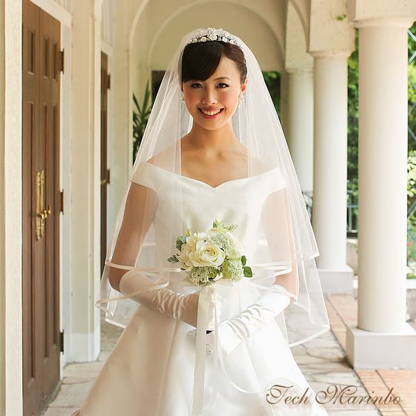 ウェディングベール ミドル丈【サテンパイピング】 | ウェディング