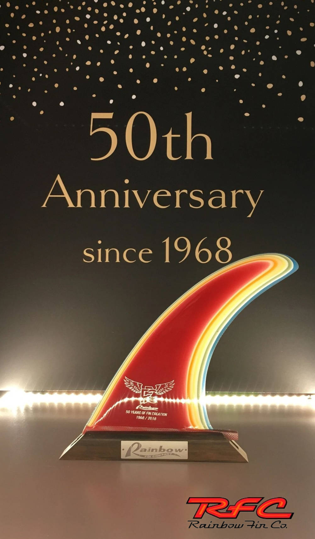 ロングボードフィン シングルフィン Rainbow fin Dano Nose Glider