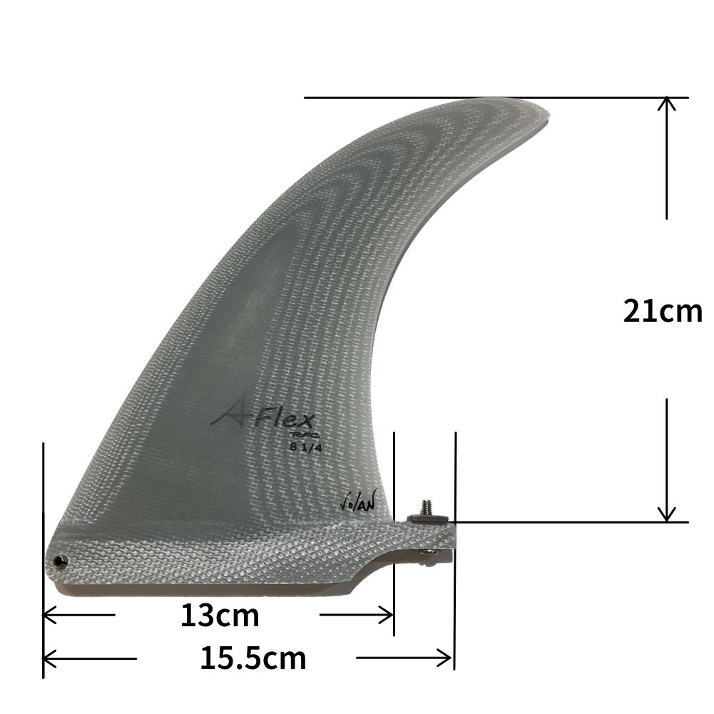 ロングボードフィン シングルフィン Rainbow fin Andreini Flex 8.25