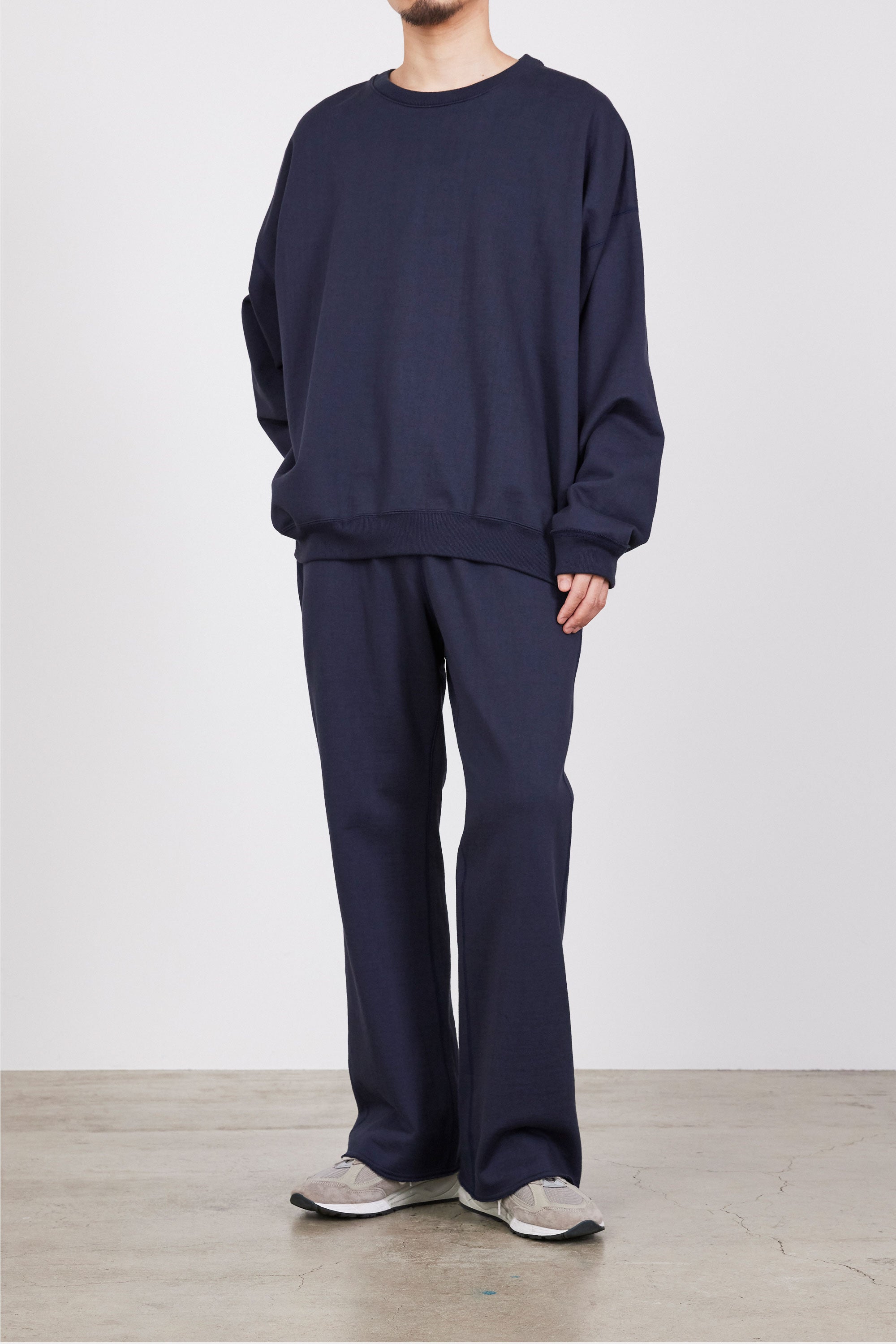 オーガニックコットンヘビー吊裏毛 / フレアジムパンツ, Navy – MARKAWARE