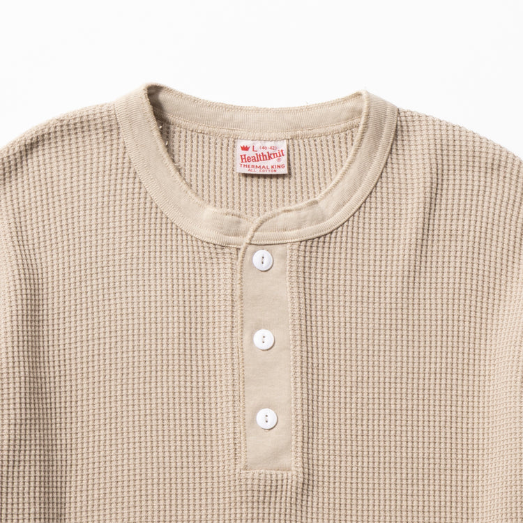 Healthknit | ヘルスニット サーマルキングワッフル 【ピグメント染め