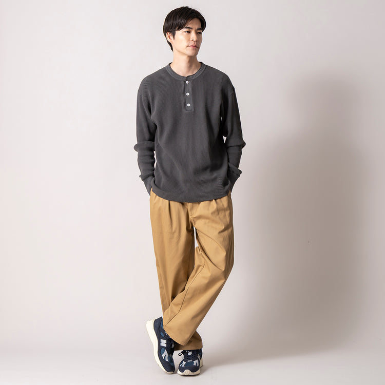 Healthknit | ヘルスニット サーマルキングワッフル 【ピグメント染め