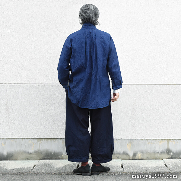 DjangoAtour “anotherline indigo pleats widepants”＜anotherline