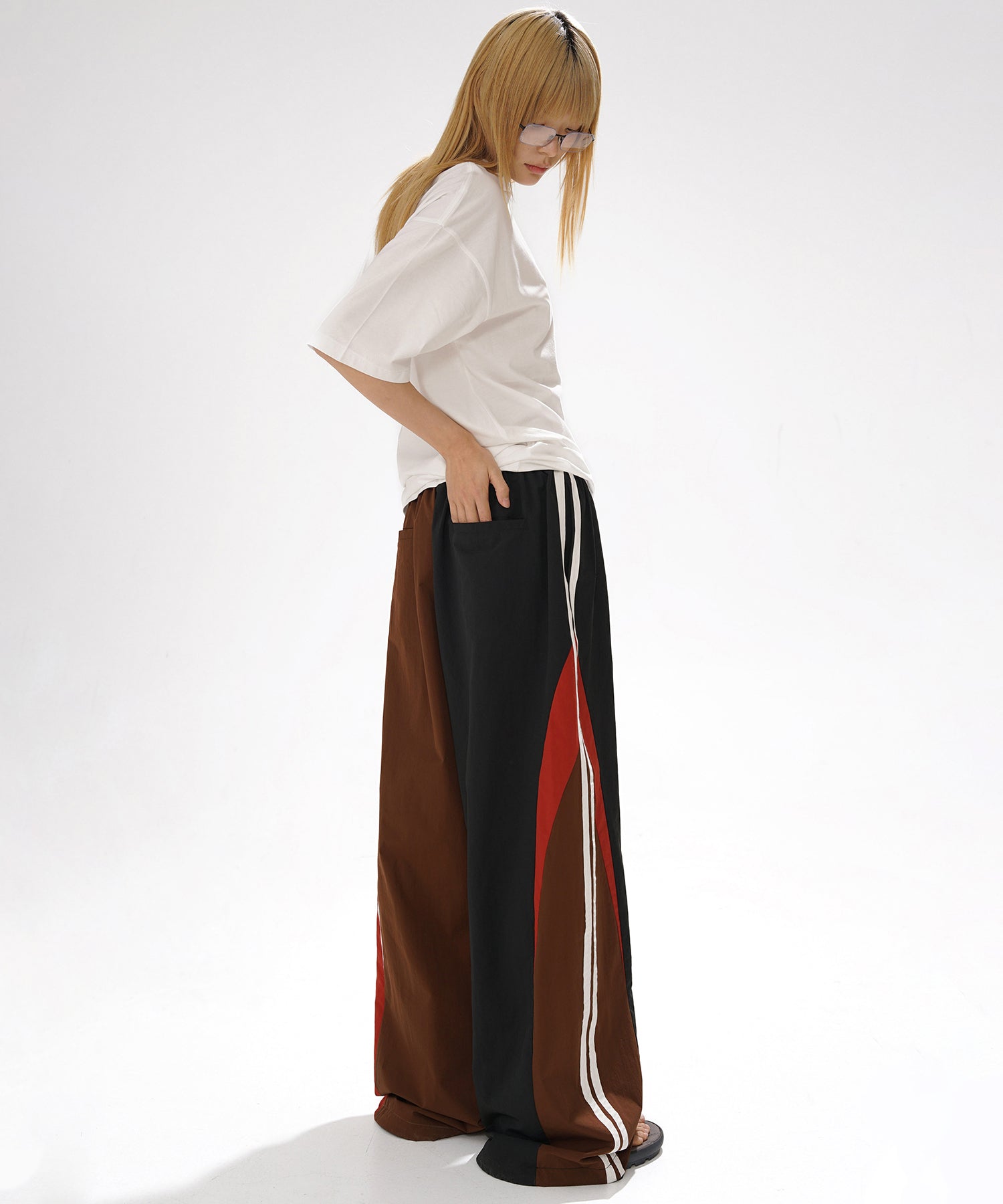 ルーズフィット サイドライン トラックパンツ XXK4318【MASONPRINCE